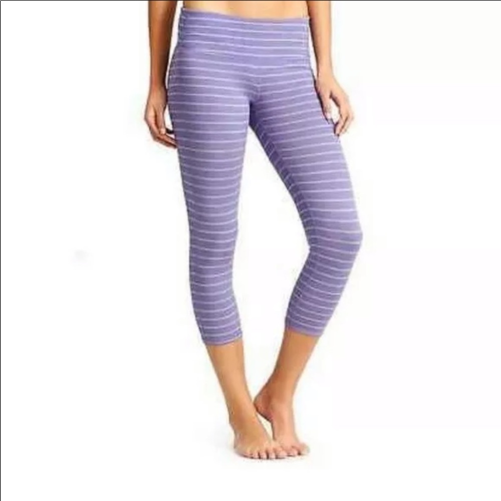 Athleta Chaturanga Striped Capri